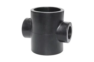 Durable HDPE 4-Way Cross Fitting Heavy Duty PE Material Polyethylene Water Pipe Connector Butt Fusion SDR11