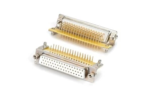 D-Sub 50 Pin Female Connector 3 Row Right Angle PCB Through Hole for Industrial
