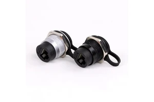 High Quality IP65 Outdoor Ethernet RJ45 CAT6 Waterproof Connector M23 Industrial Panel Mount Nylon Dustproof Female/Female