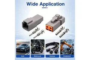 DTP04-2P/DTP06-2S Haidie 2 Pin Male Female Heavy Duty & High Protection Waterproof Sealed Automotive Connector Plug