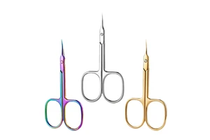 High Quality Portable Right-Handed Nail Scissors Eyebrow Beauty Trimmer Fast Shipment 3.0mm Thickness Stainless Steel Sharp