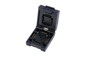 Flip Over Design QFP Socket 1.0 mm Pitch Welding Connection Aging Socket QFP 48 Adapter Connector for Accurate IC Testing