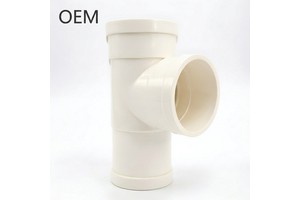 High Flow PVC-U Reducing Sanitary Tee Drainage Pipe Fittings Durable Plastic Connector For Building Sewage System