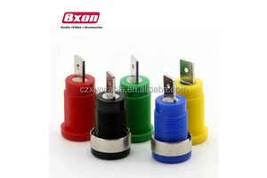 High Voltage Safety Type 4mm Panel Banana Socket Hole Terminal Connector Banana Head Female Base