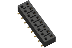 Samtec HLE-108-02-G-DV 16-Position 0.100" Pitch LCP Board-to-Board Receptacle Connector Gold Contact Finish Beryllium Mezzanine