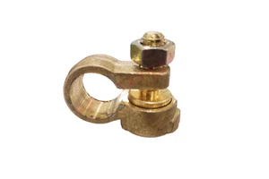 Wholesale 100% Brass Auto Parts High Ductile Battery Terminal Screw Terminal Lug Golden Car Battery Clamp 12V Terminal Connector