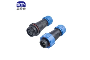 Sp13 Aviation Plug IP68 Waterproof Straight/Mating/Front/Rear/Flange Mount Male Female Circular Connector 2 3 4 5 6 7 9 Pins