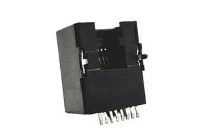 JISJACK 8P8C RJ45 Ethernet Connector Without Shielding Copper Alloy Contacts Hole Installation 180 Degree Vertical Connection