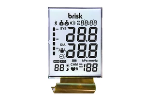 Factory Hot Sale Custom Made Segment LCD Display FPC Connect For Blood Pressure Monitor
