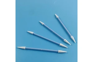 71mm Double-Pointed Foam Swab - Blue Handle - for PCB Grooves, Connector Slots, Edge Card Gaps & Solder Joint Clean