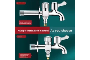 In-wall Wrench-type Control Modern Minimalist Design Zinc Alloy Spout Multi-function Quick-open 1/2-inch Hose Connection Faucet