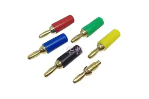 Gold-Plated 2.5mm Banana Plug Welded Type Sensor Connector Repeated Wiring Nuclear Phase Plug Product Banana Tip Connectors