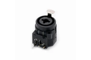 High Quality Wholesale Xlr Connector Female Jack Right Angle 7 Pin 1/4 Panel Mount Microphone Solder Type Xlr Plug Connector