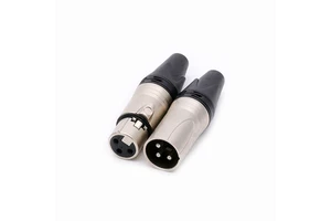 Heavy Duty Balanced Audio 4 Wave Black Shell 3 Pin Male Female XLR Plug Jack Connector for Audio Guitar