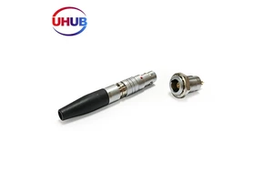 UHUB 00B Coaxial Connector 2 Pin Circular Self Locking Plug For High Frequency Signal Link