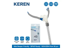 Medical Silicone CPAP Nasal Pillow Mask Anti-Leak Silent <25dB 360° Swivel Side Sleeper CE MDR ISO13485 OEM CPAP Mask