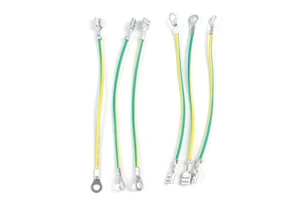 RV 5.5-6 12-10 1/4 Inch Insulated Spade Lugs Crimping Terminals Ring Type With 1015 10AWG Wire Cable