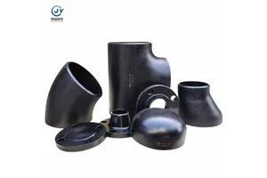 Industrial High Pressure Carbon Steel Seamless Butt Welding Elbow Flange Reducer Tee Pipe Connection Fittings With Painting