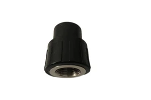 HDPE PE100 Butt Welded Male and Female Thread Coupling Adapter Polished Black Water Pipe Fittings ISO CE Certified