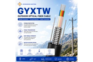 GYXTW Gao Tong Outdoor Fiber Optic Cable 4-Core Stranded Glass Fiber G657A1 Steel Tape Armored PE Sheath Duct Aerial Network OEM