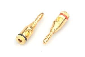 High End Solderless 4mm Nickel Contact High Voltage Banana Plug