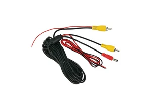 Custom Yellow RCA Male/Female to Open End Wire Harness with Red/Black Power Cable for Car Audio, Backup Camera & Video Systems