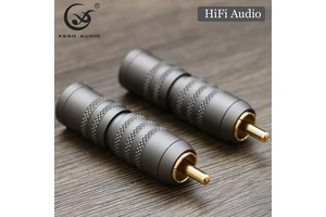 Male RCA Plug 12mm OD Brass Shell XSSH YIVO DIY HIFI Audio Video Amplifier Gold Plated Connector Jack for Big Audio Signal Cable