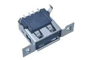 USB Type-A Connector with Screw Hole USB 2.0 Female Port Shielded 4Pin Copper Gold Plating