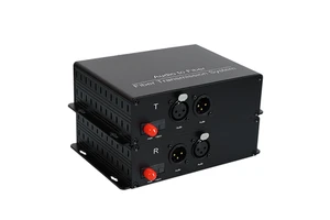 Audio Intercom To Fiber Converter/ Broadcast Balanced Audio(XLR ) Over Fiber Optic Extender 1 Channels Bidirectional Transceiver