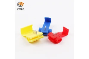 Quick Splice Scotch Lock PVC Male Audio Video Connector Nylon T Tap Blue Colour 10A Power for Automotive Red