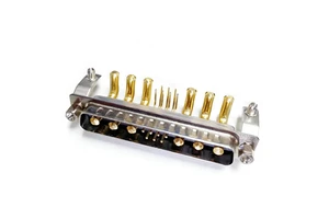13W6 Right Angle Male for PCB,POWER D-SUB 13W6 Plug,High Quality 13W6 Connector,High Current D-SUB 13W6 Male DIP Connector
