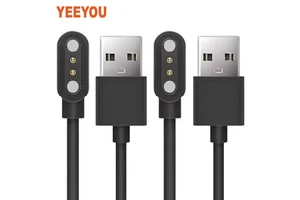 Universal Children's Phone 2-pin 4-pin Magnetic Charging Cable Usb Male to 4 Pin Magnetic Suction Charger for Smart Watch