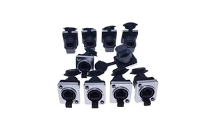 RJ45 Waterproof IP65 Network Connector with Rubber cover 8p8c D type Panel Mount Socket RJ45 Ethernet Connector
