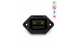 DM40-2+6 6p DC High Current 45A 500V IP65 Waterproof Connector PA66 Shell | Gold Plated Power Plug Socket for E-Bike Lithium