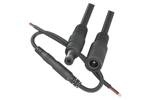 AOHUA 5.5 2.1 2.5mm 4A 20 22 24AWG Wire Male To Female Quick Connect 12v Dc Connectors Jack With Cable