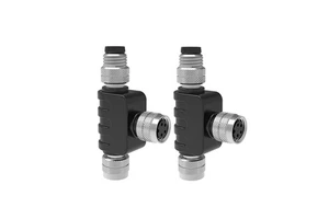 M8 6 Pin Circular Connectors Power Connector IP67 Waterproof T-connector Y-Splitter Adapters Male to Female Sensor Splitter