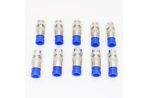 Export-Grade RG6 Imperial F-Head Coaxial Connectors Waterproof All-Copper Housing with -5F Extruded Head