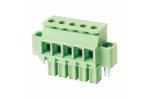 3.5/3.81mm Pitch Plug Female Connector Vertical With Flange Plug-in Terminal Block / PCB Terminal Block