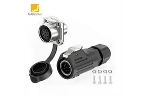 EW-LP12 Semi-Metallic Flange Mount IP68 Rated Waterproof Power Connector 2-8 Pin Circular Aviation Industrial Connector
