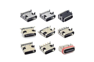In STOCK One-stop Manufacturers 6/16/24Pin Waterproof Female Male Usb Type C Connector for PCB Charging Connector