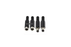 Hainayu Integrated Chip IC DC005 Male 5.5-2.1/2.5MM Round Hole Male and Female Welding Wire DC Power Plug Socket