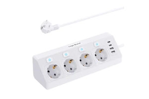 Hot Selling Desktop Power Socket Extension Strip 4 Outlets With 2 USB 2 C 16A Electrical Plug EU Standards 4 Switches