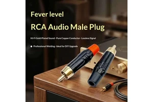 RCA Coaxial Audio/Video Connectors for AV Systems and Speaker Amplifiers
