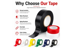 PVC Electrical Insulation Tape 12mm Strong Adhesive Roll for Electric Wire Protection