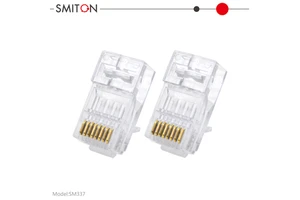 Cat6A RJ45 Plug Crystal Head Pass-Through Connector