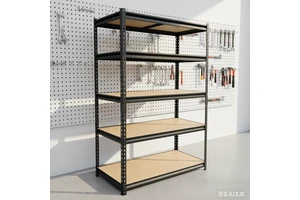 Boltless Adjustable 5-Tier Durable Metal Shelving Unit Electrostatic Powder Coating for Corrosion Protection Kitchen Office Use