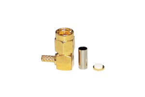 Accept Design SMA-C-JW1.5 Connector RF Copper Gold-plated Right Angle Male SMA Connector For RG316 RG174