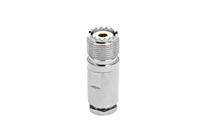 Brass/Copper Material SO239 UHF Female Straight Nickel Plated RF Connector Clamp for LMR300 RF Coaxial Cable in Stock