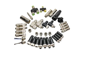 Custom M12 Circular IP68 Waterproof Connector Male to Female Sensor 2 3 4 5 6 8 Pin for Power Wire Connections PCB Applications