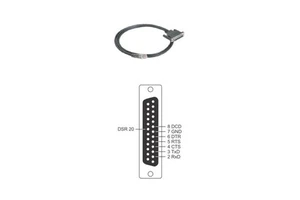 Moxa Link Cable CBL-RJ45F25-150 D-Sub Connector 25 Pin Straight Through Model 64331 Taiwan